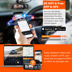 Vantrue N5 4 Channel Dash Cam | 360° WiFi GPS STARVIS 2 IR Night Vision additional angle