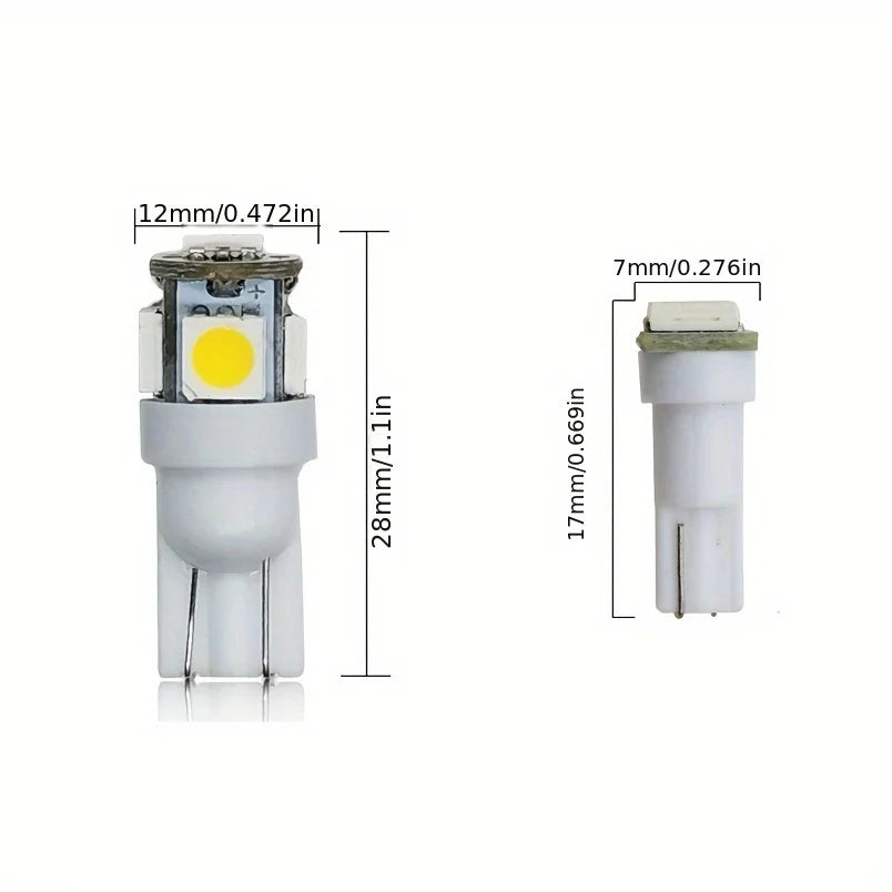 70pcs T5 T10 5050-SMD LED Speedometer Instrument Gauge Cluster Dash Light Bulbs detail view