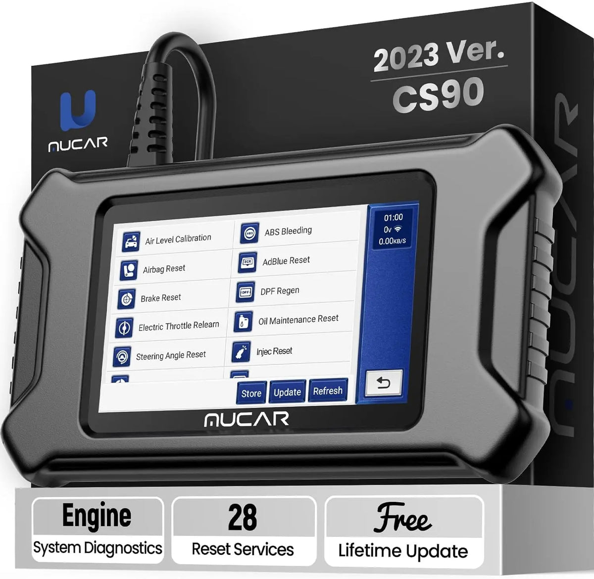 MUCAR CS90 CS4 CS5 CS6 Car Diagnostic Tool Lifetime Free Update Auto Diagnostics Scanner Auto Vin Reading Car Error Code Reader