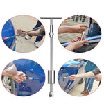 Universal Car Dent Puller Metal T Dent Repair Tool Auto Repair Sheet Metal Kit Slide Hammer Reverse Hammer Glue +18pcs Glue Pull