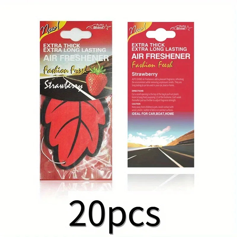 Natural Scented Tea Paper Car Air Freshener | Vanilla Perfume Leaf Shape Hanging Fr additional angle