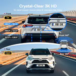 Baseus 3K Dash Cam VD1 Front and Rear Cam HD Built-in GPS Galileo Supercapacitor Car DVR detail view