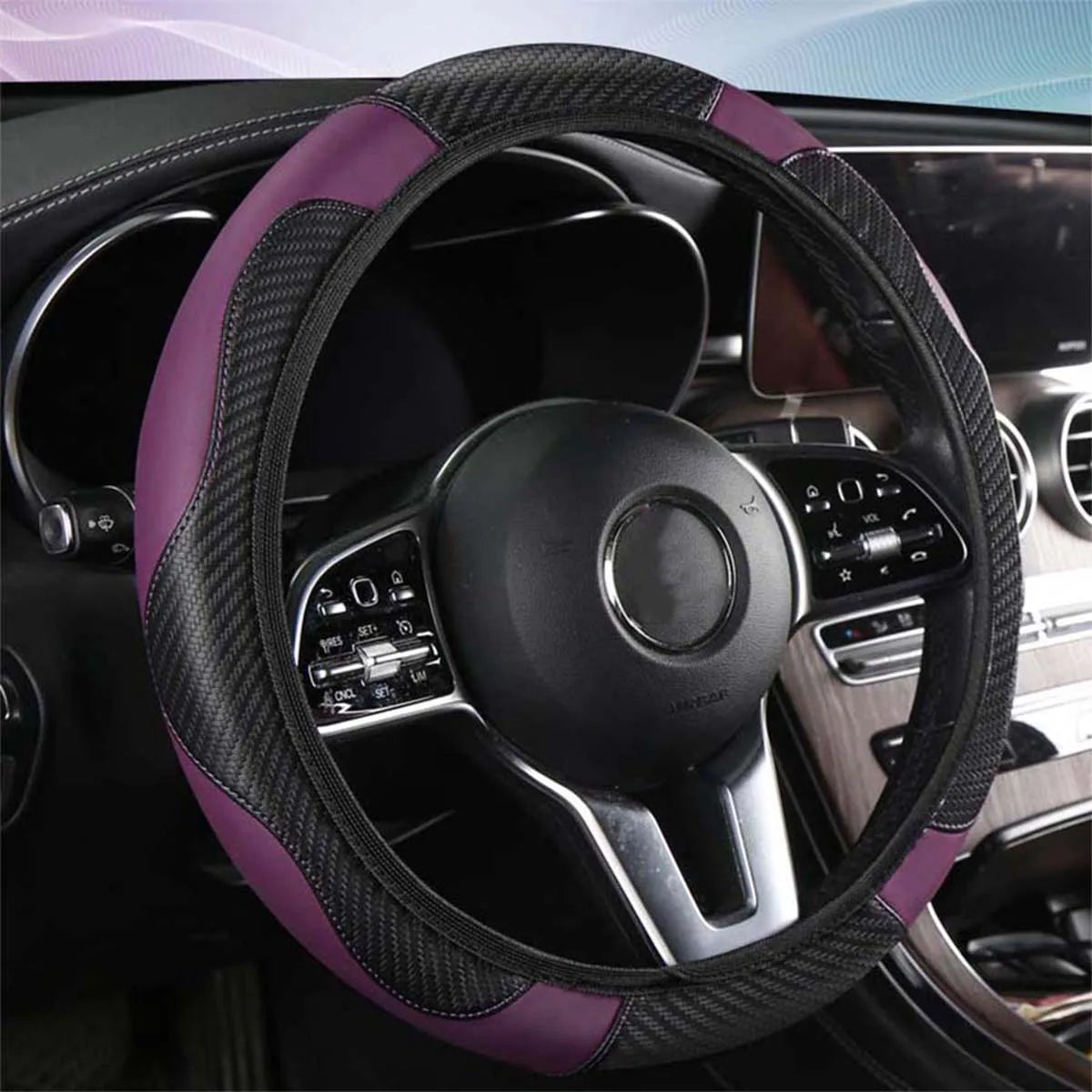 Breathable Anti Slip Steering Wheel Cover 37-38.5cm detail view