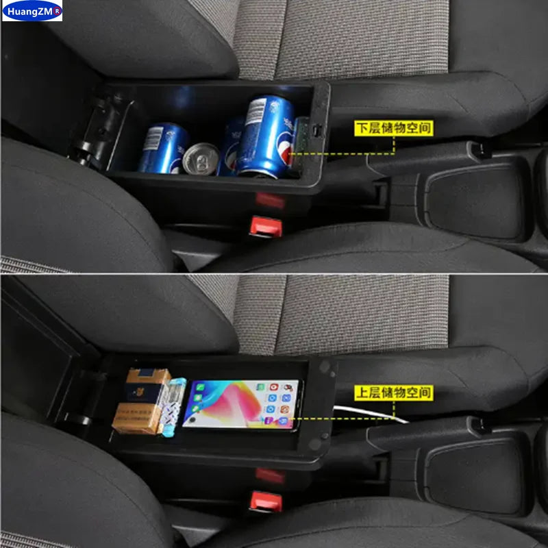 Armrest Box For Toyota Yaris Vitz 5dr Hatchback 1998-2011 2005 2006 2007 2008 2009 2010 Car Central Storage Box Car Accessories