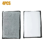 Double Side Car Interior Scrubbing Sponge for Leather Interior Car Wash Pad No Scratch Car Microfiber Scrubbing Sponge