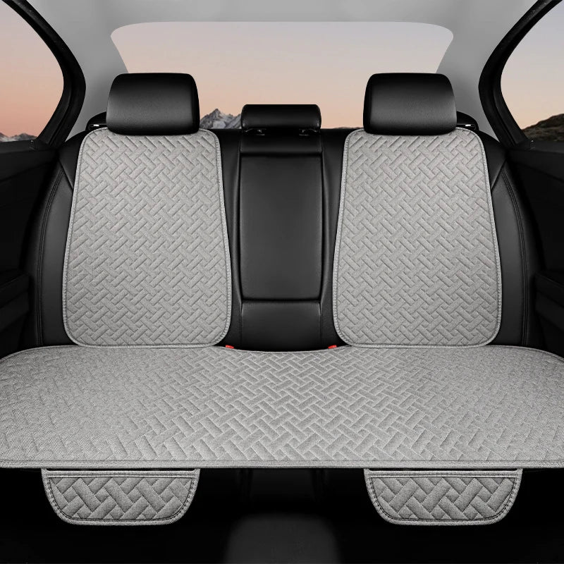 Car Seat Cushion, All Season Universal Linen Car Seat Cushion Cover, Anti Slip, Wear- lifestyle view