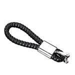 Leather Car Keychain Metal 360 Degree Rotating Horseshoe Buckle alternate view