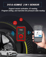 Programable TPMS Sensors 2 in 1 433MHz+315MHz | Tire Pressure Monitor System alternate view