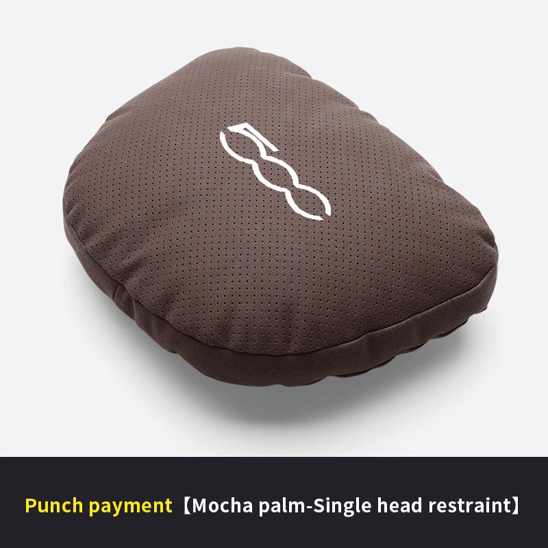 Car Interior 5-Color Selectable Headrest For Fiat 500 Auto Headrest Neck Support Lumbar Cushion Soft Neck Pillow Accessories