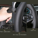 Customize Microfiber Leather DIY Car Steering Wheel Cover For Mercedes Benz W203 C-Cl lifestyle view