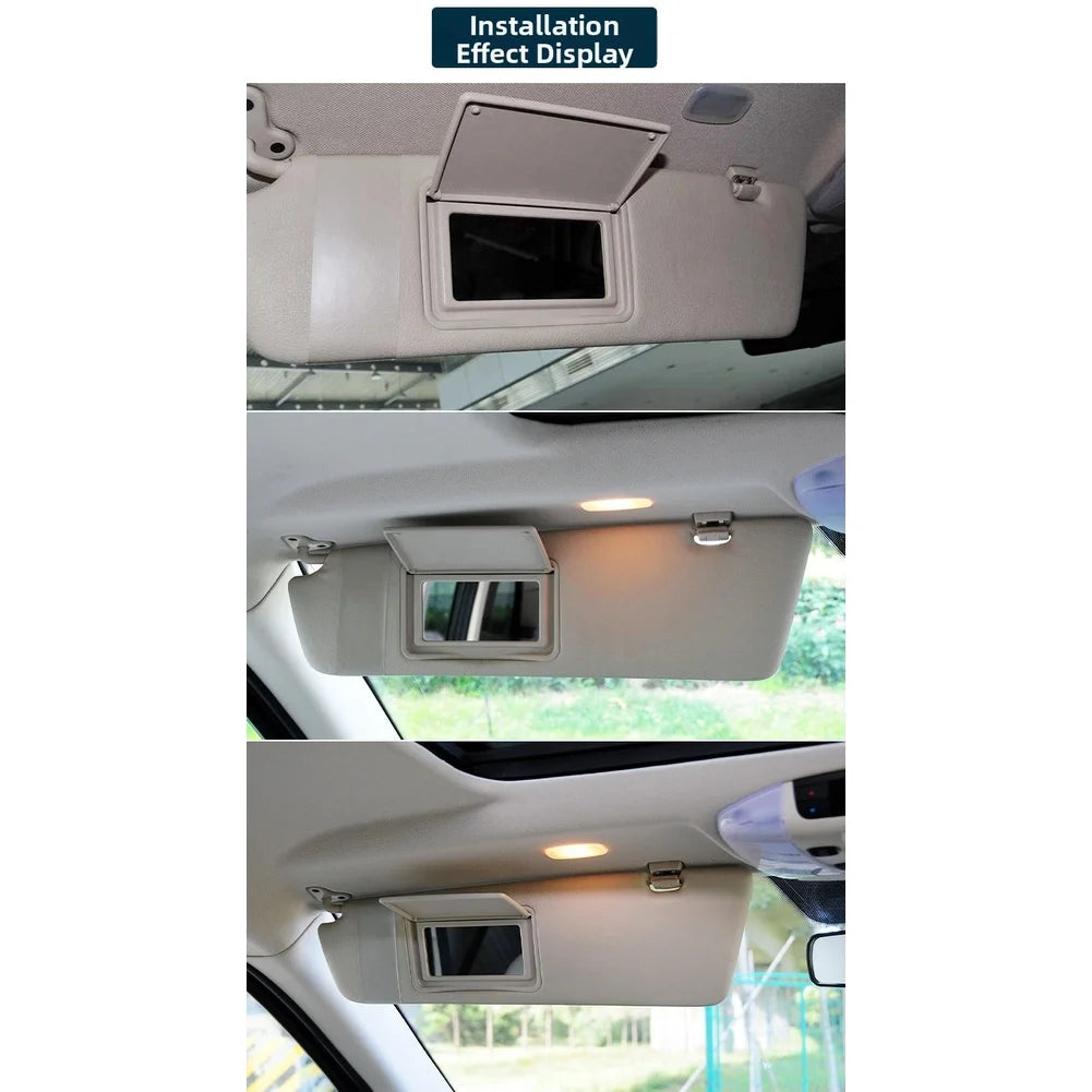 For Mercedes C Class W202 W210 Car Sun Shade Visor Makeup Cosmetic Mirror Cover Claw Yellow Gray PC ABS Car Replacement