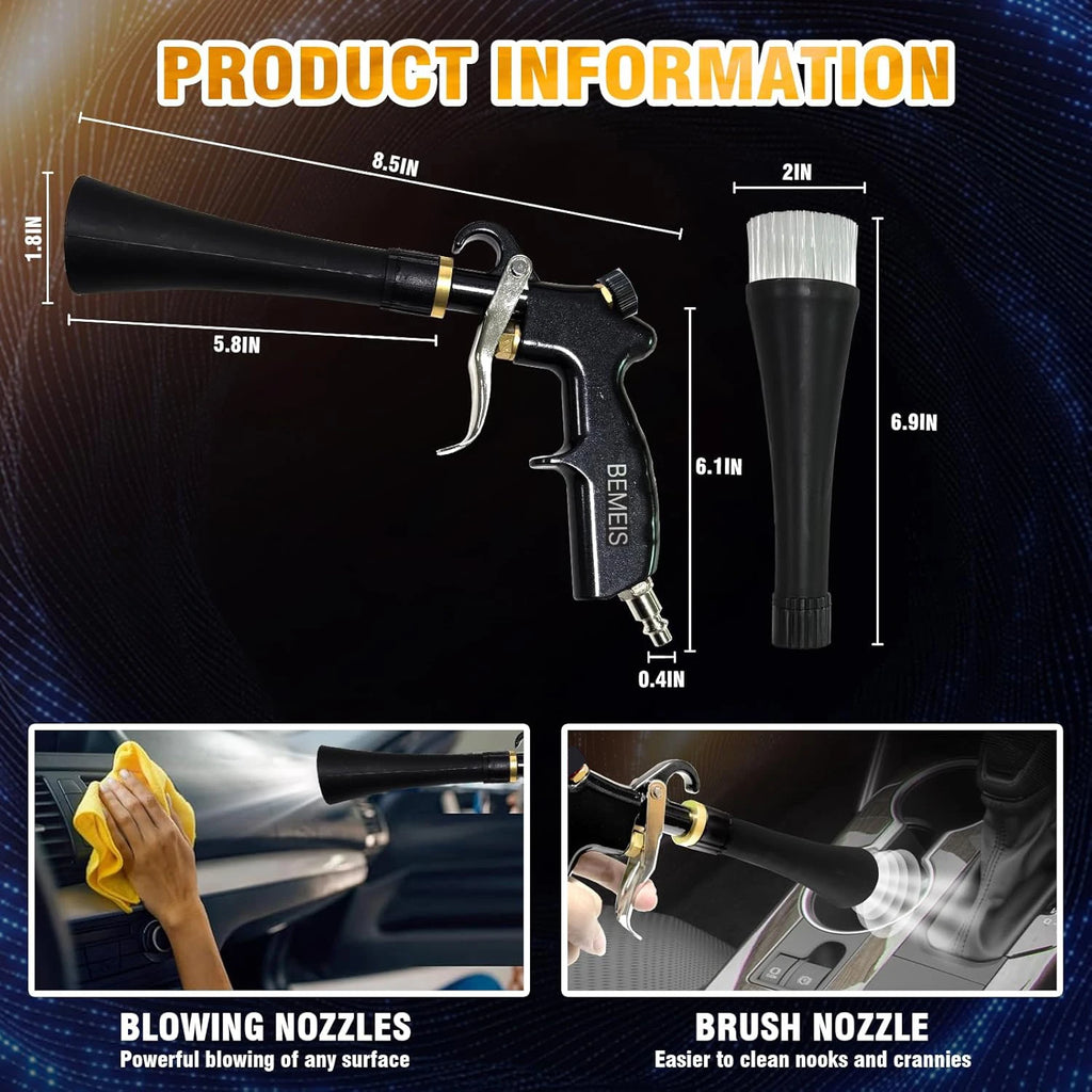 Tornador Air Blow Gun | High Pressure Car Detailing Cleaning Tool with Nozzle lifestyle view