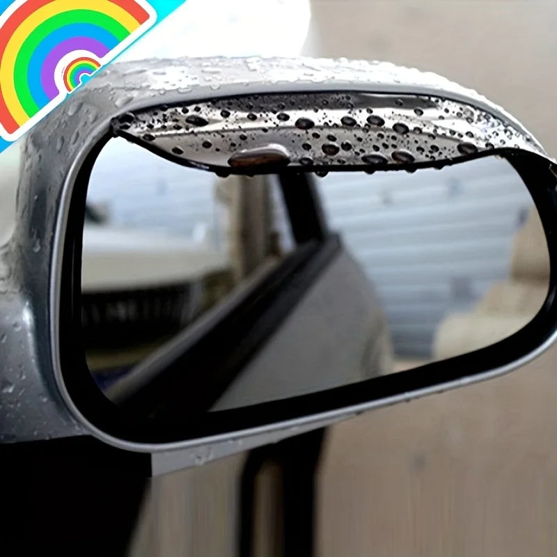 2pcs Car Rearview Mirror Rain Eyebrow Carbon Fiber Sun Visor Shade Cover Universal Auto Rear View Mirror Rainy Shield Guard