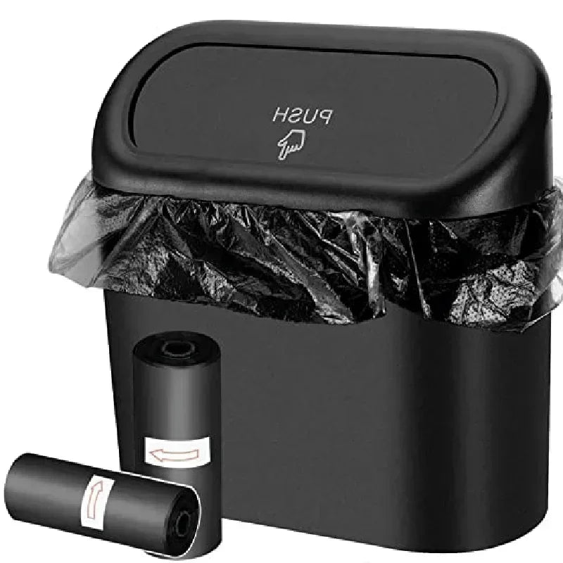 Mini Car Trash Can with Lid, Leak-Proof alternate view