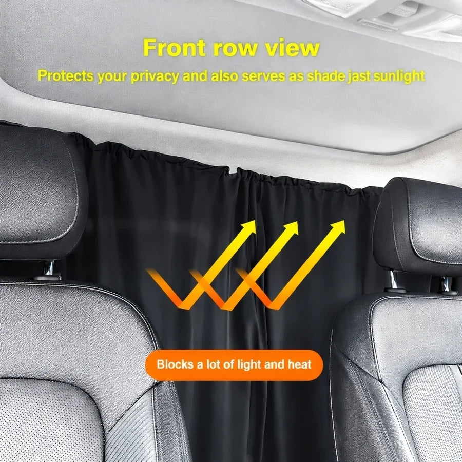 Car Privacy Curtain Window Shade Blackout Sunshade for Travel Camping Sleep Vehicle Side detail view