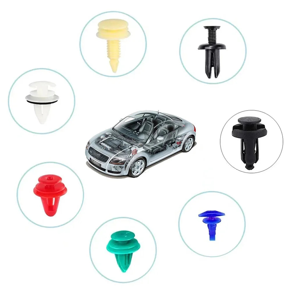 Car Retainer Clips Auto Push Pin Rivets Set Bumper Clips Fastener Remover Door Trim Panel Clip for Ford GM Toyota Honda Chrysler