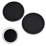 2pcs Black Car Auto Cup Holder Anti Slip Insert Coasters Pads Interior Accessories Un lifestyle view