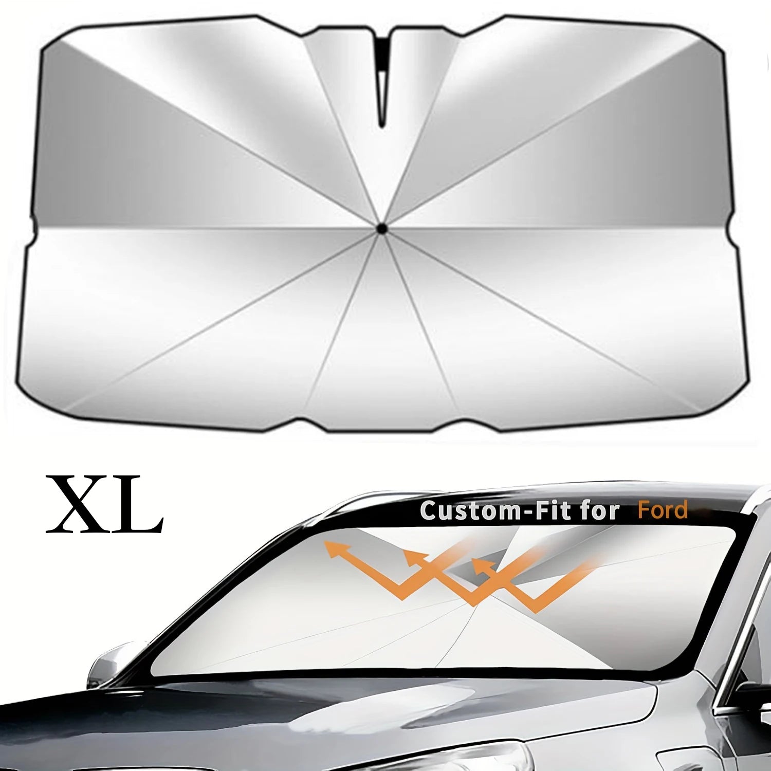 2025 Car Umbrella Windshield Sunshade | Foldable Front Window UV and Heat Protector