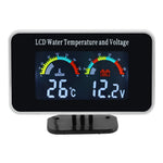HD Car LCD Water Temperature Meter Thermometer Voltmeter Gauge | 2in1 Temp & Voltage M close-up view