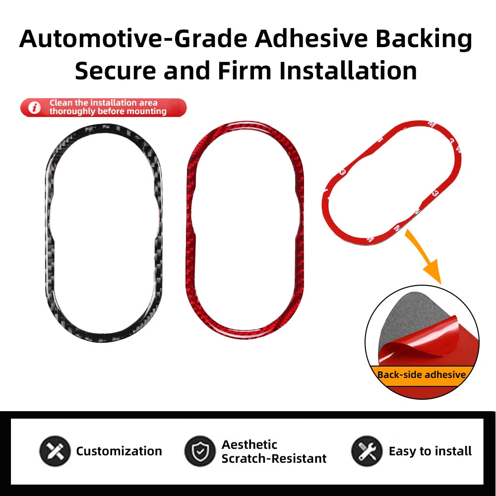 Carbon Fiber Car Multimedia Decorative Stickers For MINI ONE Cooper S JCW F54 F55 F56 F5 detail view