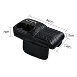 Universal Car Armrest Cushion with Tissue Box & Cup Holder, Multi-Functional Center Console Storage Organizer with Side Pocket