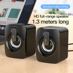 AyeBeau USB Computer Speaker | 2.0 Stereo Desktop Soundbar for PC Laptop close-up view