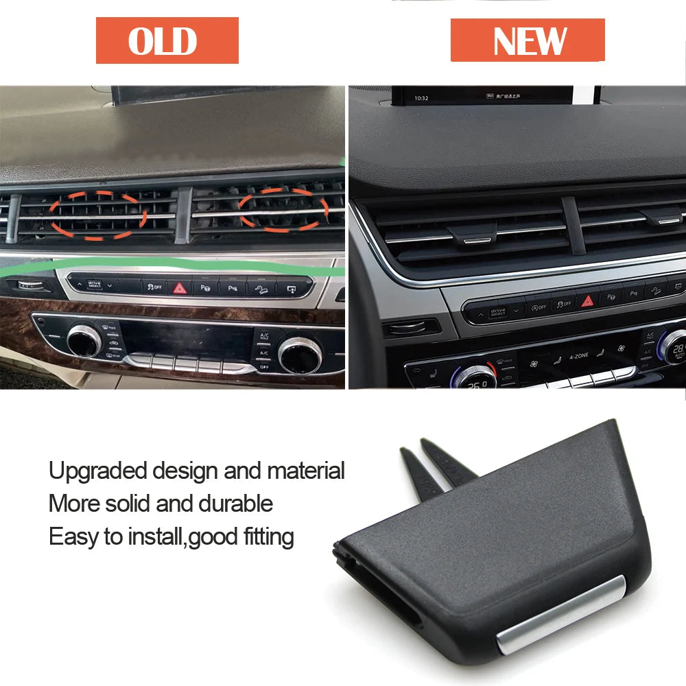 Front Left Right Middle Air Conditioner Outlet AC Vent Grille Slider Clip Adjust Knob For Audi Q7 2016 2017 2018 2019