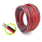12V Red Black Hookup Wire 2 Pin Automotive Flat Cable LED Extension Wires For Doorbell L detail view