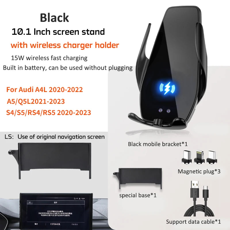 Car Phone Holder For Audi A4L A5 Q5L RS4 RS5 S4 S5 7/8.3/10.1 inch Screen Navigation Bracket Smartphone Mobile phone Holder