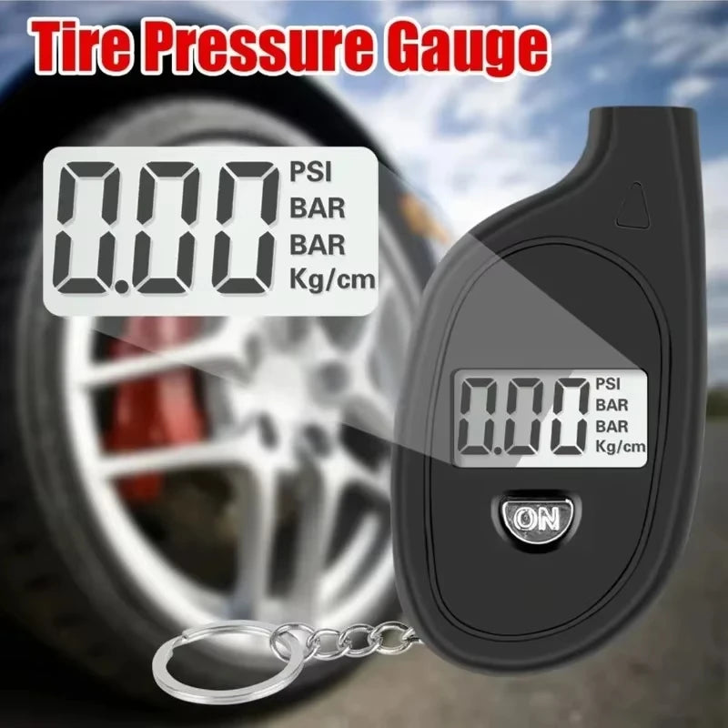 Digital Tire Pressure Gauge | Car Motorcycle Safety Alarm with LCD Display detail view