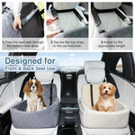 Warm Portable Dog Car Seat for Small Medium Dogs | Pet Travel Bed with Safety Belt additional angle