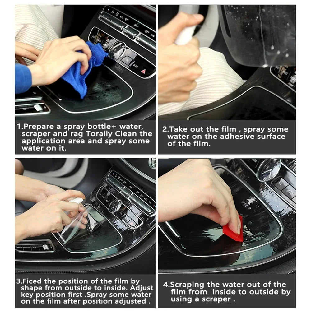 Interior Film for HYUNDAI SONATA 2024 2025 Center Console Screen Protective Film Anti-scratch Repair Clear Sticker Accessories