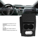Car Center Console Armrest Pillow Memory Foam Auto Armrest Box with Cup Holder Tissue Box for SUVs Trucks and Cars