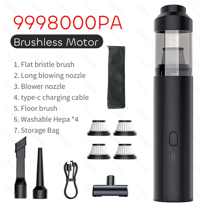 CENRR 9998000Pa Car Vacuum Cleaner | Powerful Wireless Portable Car and Home Cleane additional angle