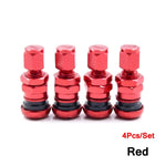 TQQTQQ 4Pcs Short Metal Bolt Tire Valve Stem Kit | Car Truck Motorcycle Accessories additional angle
