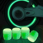 Luminous Valve Caps Fluorescent Night Car Tire Valve Caps Motorcycle Bike Glowing Dec alternate view