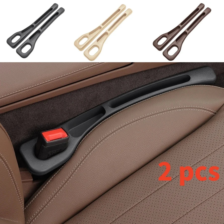 Car Seat Gap Filler Organizer – PU Waterproof Storage for Phone & Keys (2 Pack)