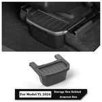 Armrest Rear Storage Box For Tesla Model YL 6-Seats 2026 TPE Center Console Under Air Vent Storage Case Trash Can Organizer Tray