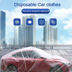 Universal Exterior Waterproof Car Cover | Disposable PE Plastic Automobile Cover with El detail view