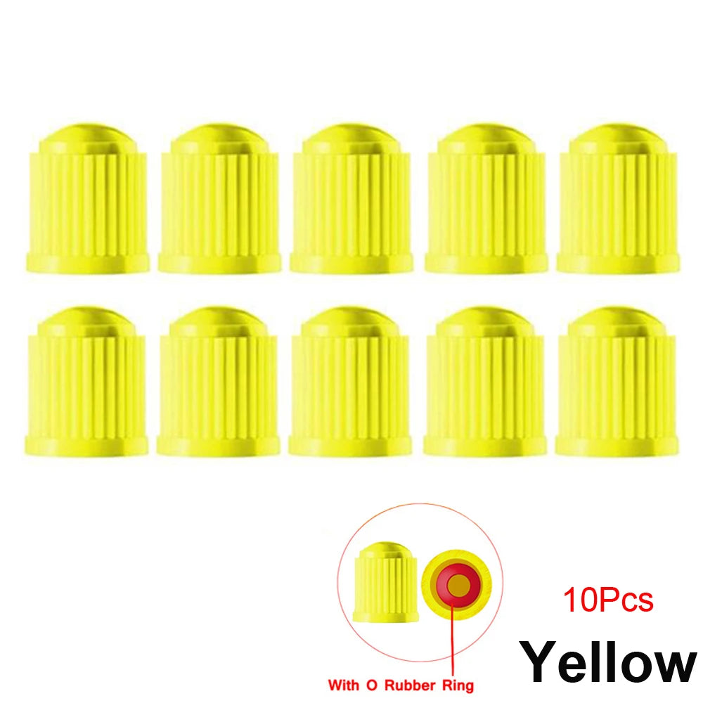 10/25/50/100Pcs Universal Plastic Tire Valve Caps for Cars, Trucks, Motorcycles, and Bic detail view