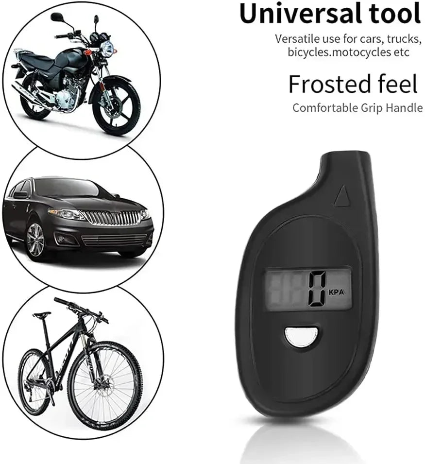 Mini Keychain Digital Tire Pressure Gauge | LCD Display Car Tire Tester with Safety Alarm