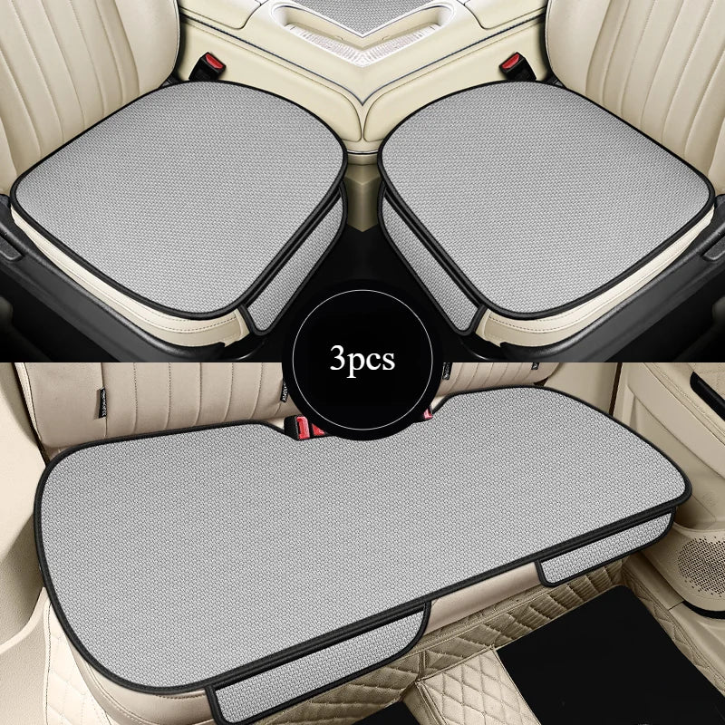 Ice Silk Car Seat Cushion Breathable Non-Slip | Square / Long / 3-Piece close-up view