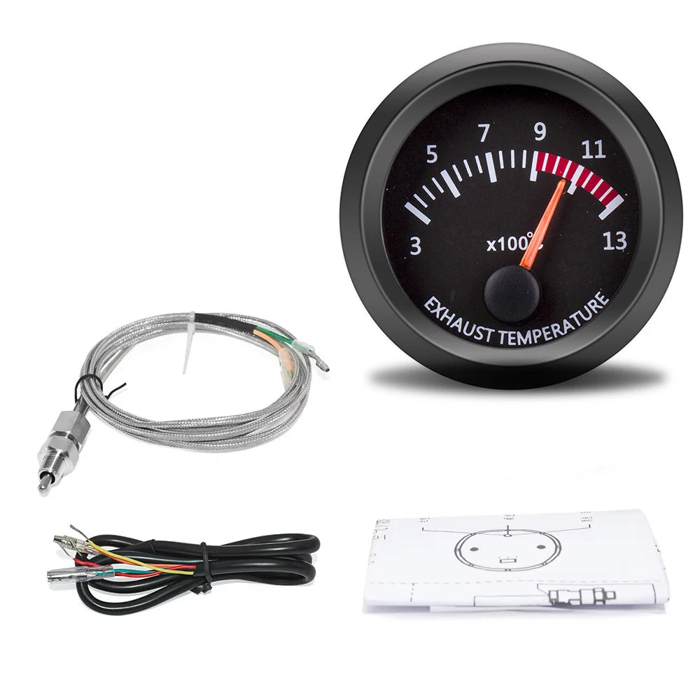 12V 52mm Car Gauge Set | Water Temp Oil Temp Voltmeter Oil Press Vacuum Boost Air Fue alternate view