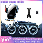 Car Mobile Phone Holder for Mercedes Benz A Class W177 GLA H247 AMG 180 2019~2024 Air Vent Clip Stand Support Accessories iPhone