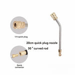 Full Metal Bent Rod | 1/4 Quick Connect Cleaning Rod for Car and AC close-up view