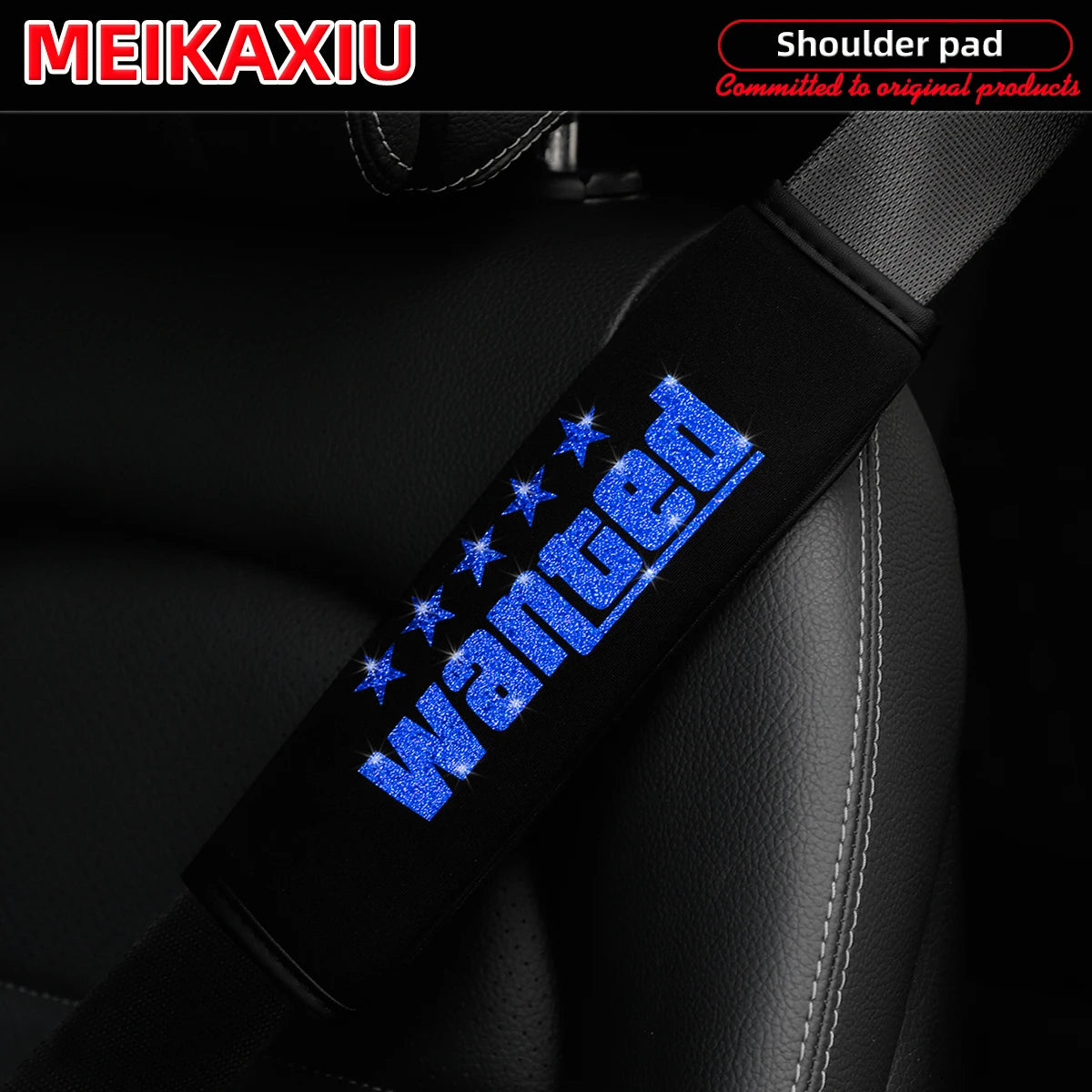 WENTED Flash Bllingbling New Style Comfortable Fabric Car Seat Belt Shoulder Cover Ca lifestyle view