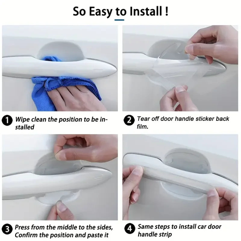 8PCS Door Handle Sticker, Scratch-Proof Car Door Protective Sticker, Door Bowl Protectiv detail view