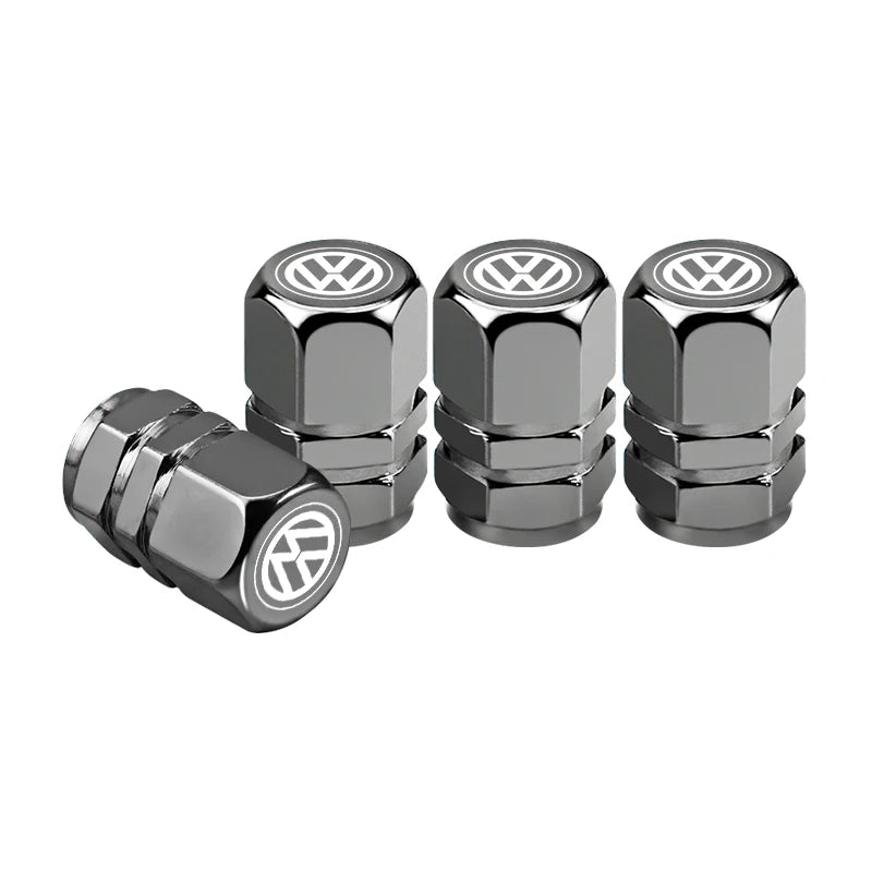4Pcs Metal Car Tire Valve Caps for VW Models | Dust-Proof Tire Stem Covers alternate view
