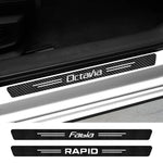 For Skoda Fabia Octavia Kamiq Karoq Kodiaq Rapid Scala Superb 4PCS Car Door Sill Threshold Decals |