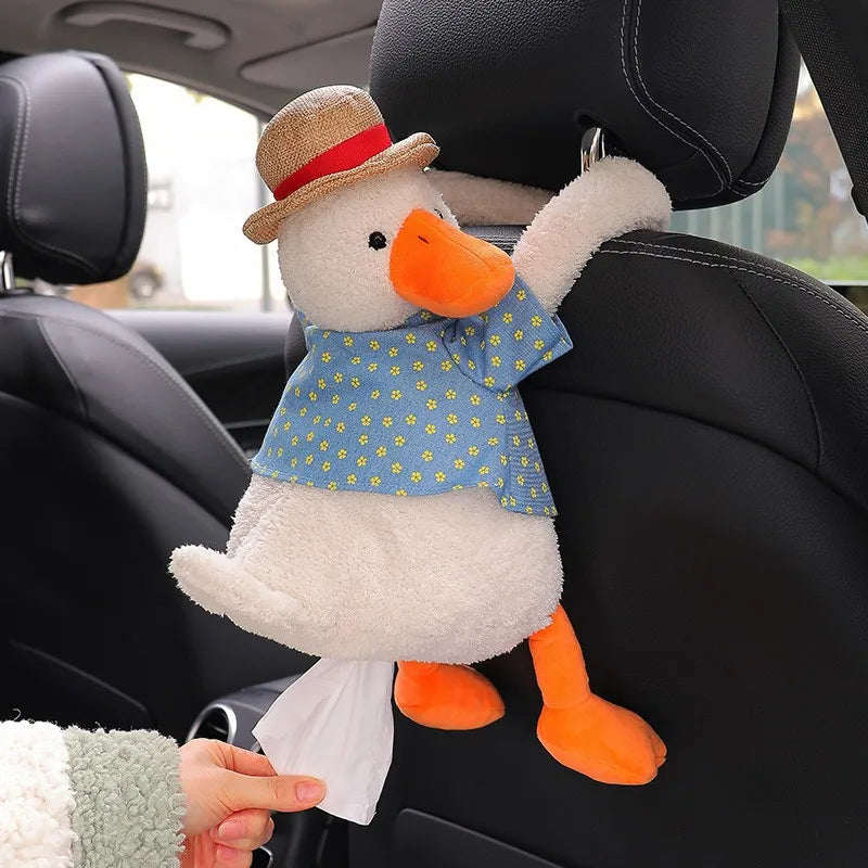 Cute Duck Butt Plush Car Tissue Holder